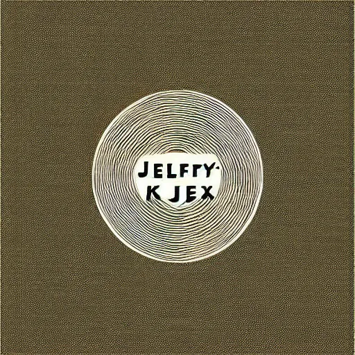 Image similar to “Jeffrey” text, “Jeffrey” text logo, simple white background Victo Ngai, Kilian Eng