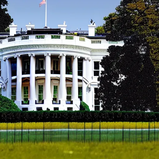 Prompt: if the white house was black, 8k photo