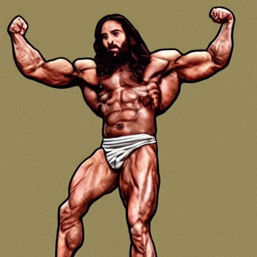 Prompt: jesus bodybuilder