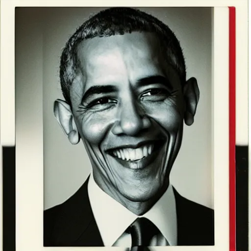 Image similar to Polaroid picture of Barack Obama