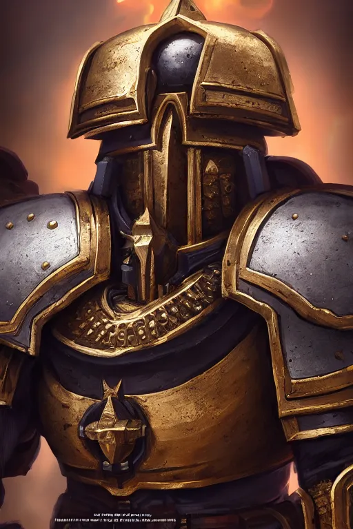 Image similar to armor portrait heros warhammer 4 0 k horus heresy fanart - the primarchs emperor by johannes helgeson animated with vfx concept artist & illustrator global illumination ray tracing hdr fanart arstation zbrush central hardmesh 8 k octane renderer comics stylized