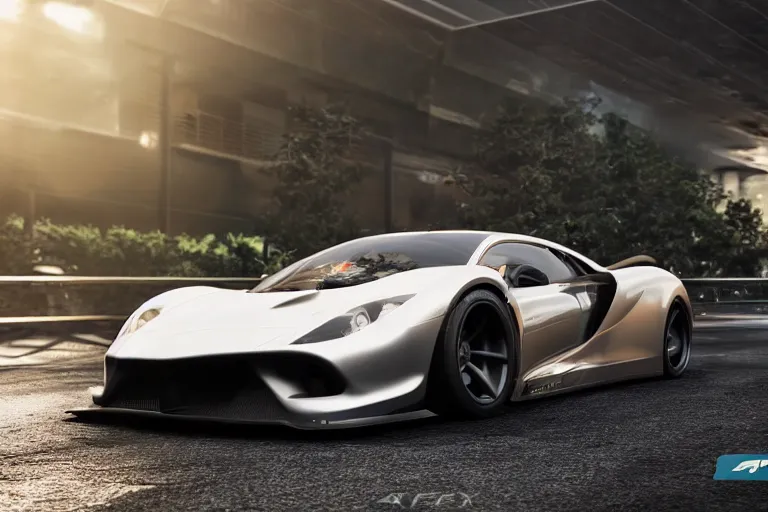 Image similar to photo wallpaper sport car gran turismo 7 forza horizon need for speed fast and furious 5 unreal engine supercar hypercar game concept car octane render, 4 khd 2 0 2 2 3 d cgi rtx style chrome reflexion global illumination ray tracing hdr arstation pixar and disney unreal