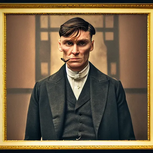 Image similar to A portrait of tommy shelby in atlantis