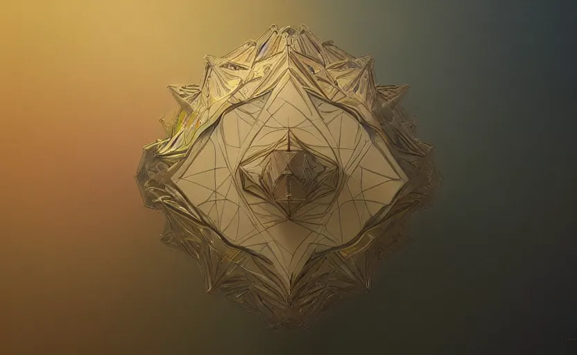 Image similar to a painting of a sacred geometry trending on artstation in the style of greg rutkowski, 3 d, fractal, 4 d, endless, rainbow, geometric tesseract, symmetry, wallpaper, sacred