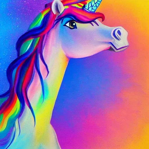 Prompt: a unicorn dancing and painting, very detailed, concept art, 8 k, vivid colors, rainbow,