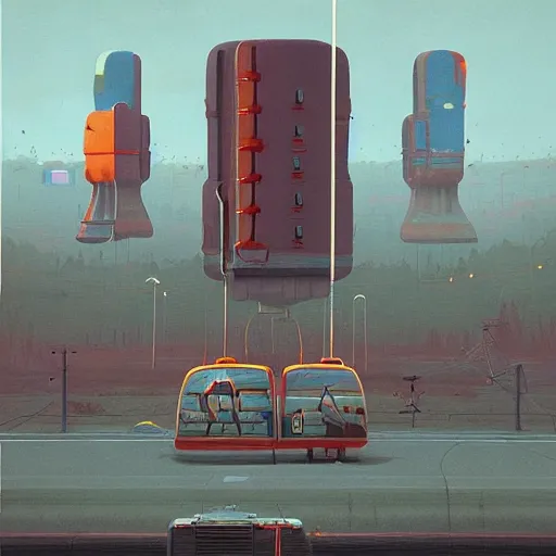 Image similar to the upside down world by simon stalenhag