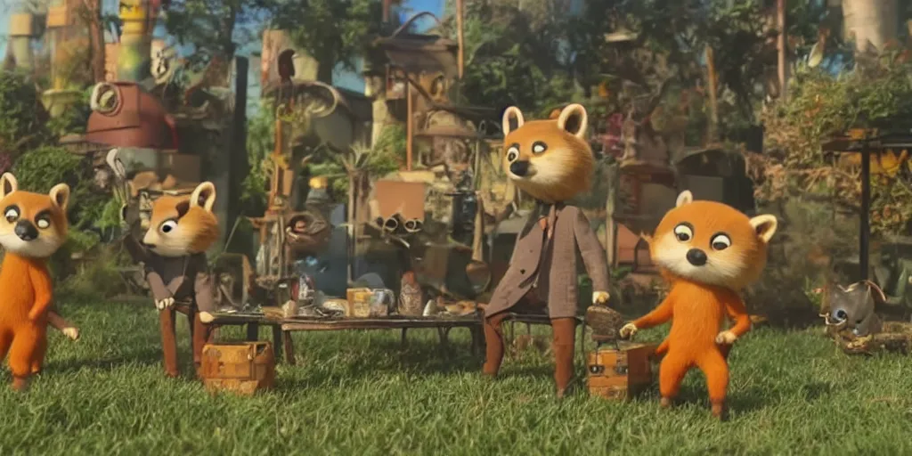 Prompt: a still from Fantastic Mr. Fox, starring Tom Nook