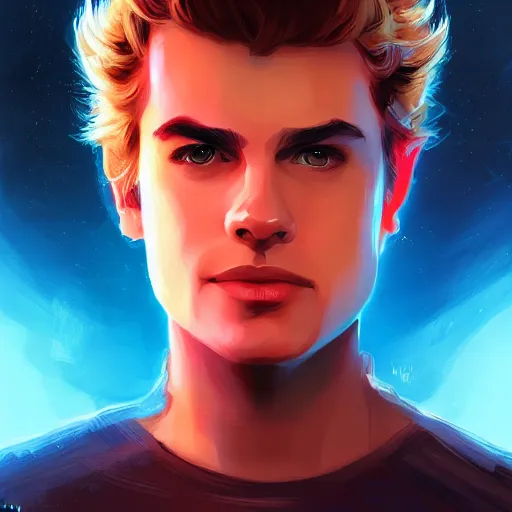 Image similar to anakin skywalker ( hayden christensen ) star wars attack of the clones, digital painting bioluminance alena aenami artworks in 4 k design by lois van baarle by sung choi by john kirby artgerm style pascal blanche and magali villeneuve