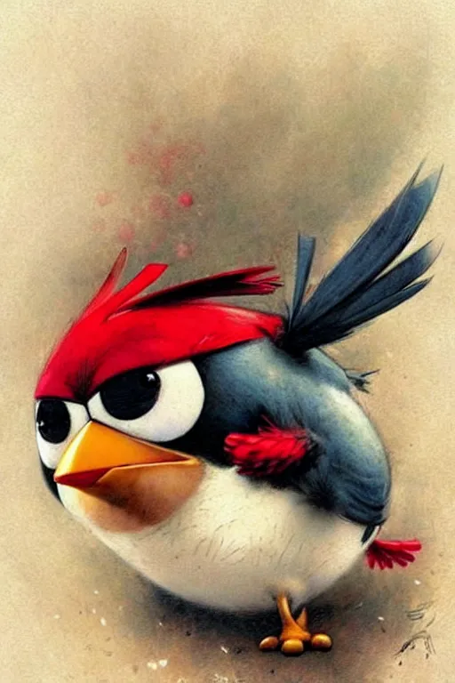 Image similar to ( ( ( ( ( bomb, angry bird. muted colors. ) ) ) ) ) by jean - baptiste monge!!!!!!!!!!!!!!!!!!!!!!!!!!!