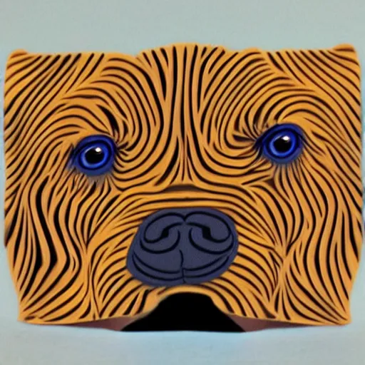 Image similar to magic eye 3 d illusion of a dog