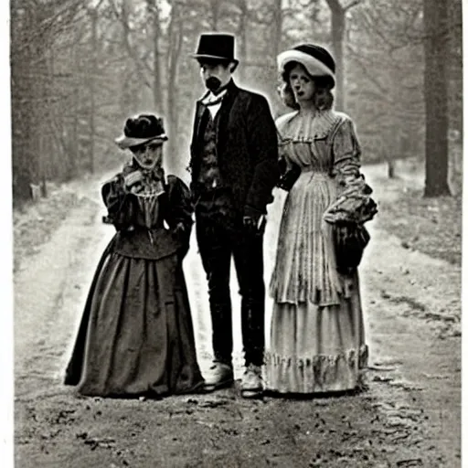 Prompt: stranger things 1 8 9 0's photography victorian