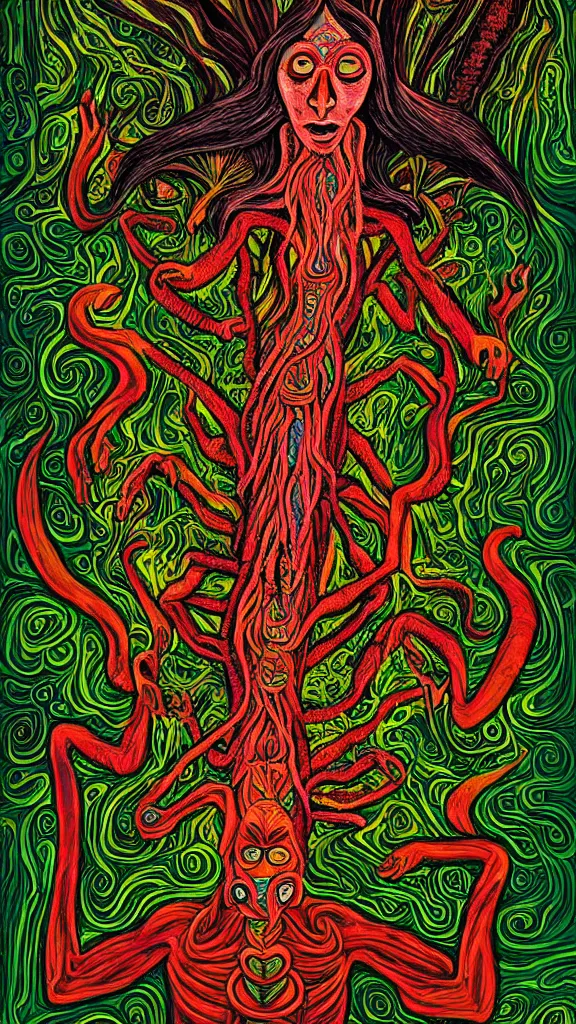 Prompt: the ayahuasca spirit, by pascal blanche