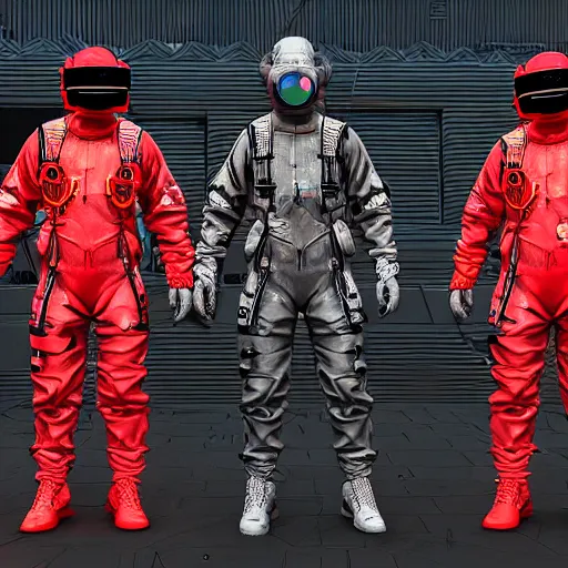 Prompt: cyberpunk istanbul biohazard suits, detailed digital art, 8k, vr