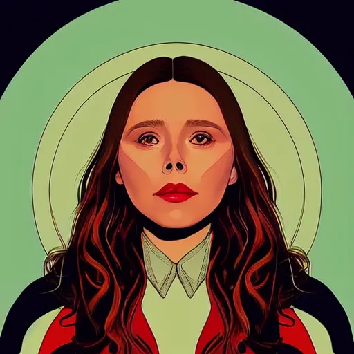 Image similar to “ elizabeth olsen retro minimalist portrait by jean giraud, moebius starwatcher comic, sharp, smooth face, 8 k ”