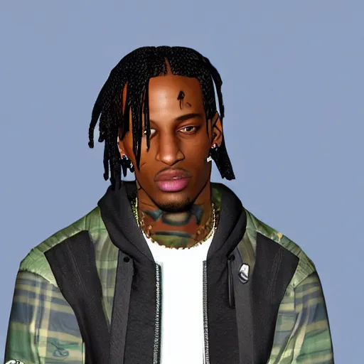 Image similar to Travis Scott in IMVU,