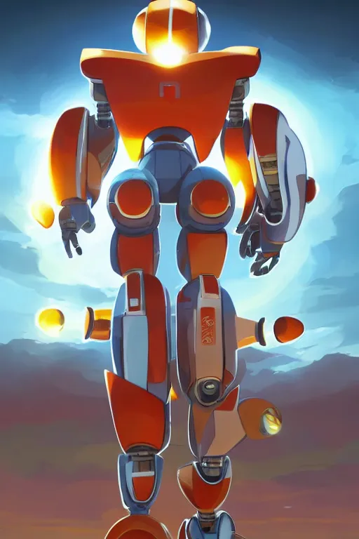 Image similar to metabots medabots medarotto medarot robot minimalist comics, behance hd by jesper ejsing, by rhads, makoto shinkai and lois van baarle, ilya kuvshinov, rossdraws global illumination ray tracing hdr radiating a glowing aura