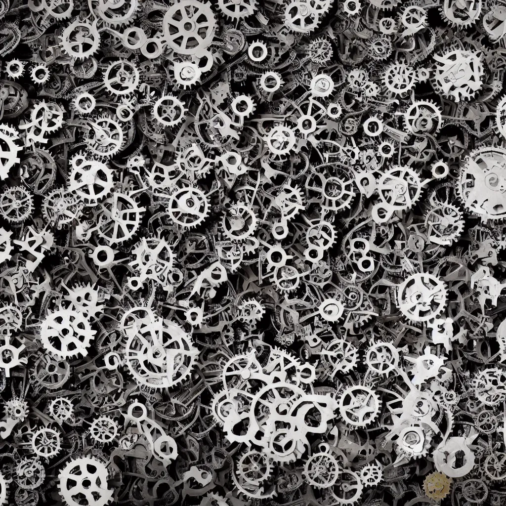 Image similar to dream a man made of gears