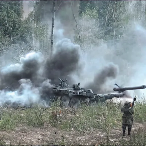 Prompt: ukraine war footage, linkedin art style