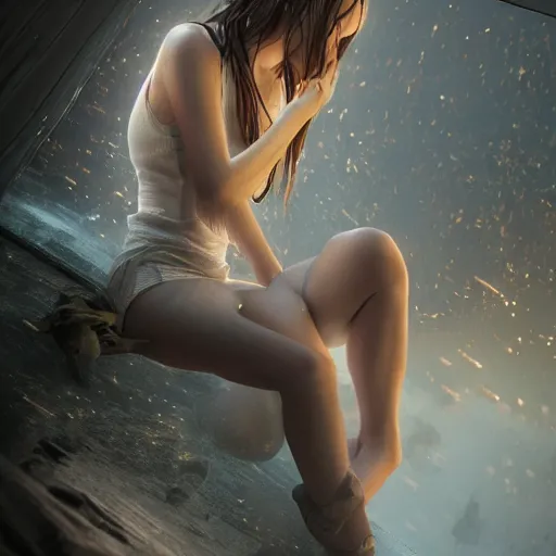 Prompt: full body pose, hyperrealistic photograph of the girl of my dreams, dim volumetric lighting, 8 k, octane beautifully detailed render, extremely hyper detailed, intricate, epic composition, cinematic lighting, masterpiece, trending on artstation, very very detailed, stunning, hdr, smooth, sharp focus, high resolution, award, winning photo, dslr, 5 0 mm