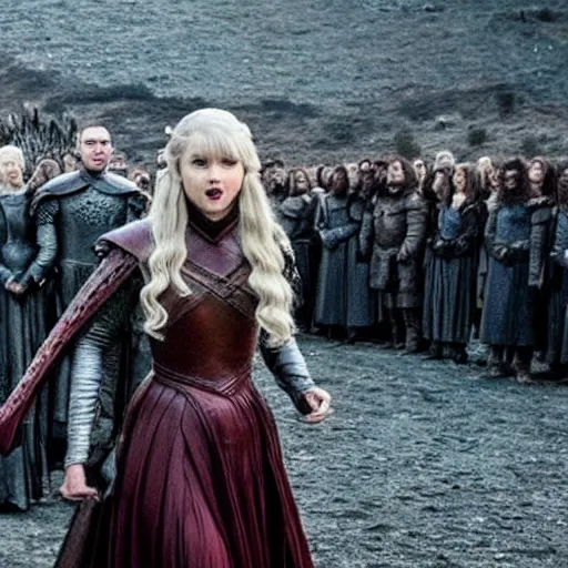 Image similar to taylor swift in game of thrones, deleted scene