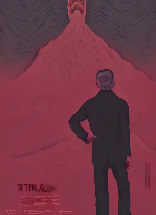 Prompt: Twin Peaks movie poster artwork by Michael Whelan and Tomer Hanuka, Rendering of Evil Cooper, from a scene from Twin Peaks, clean, full of detail, Matte painting, trending on artstation and unreal engine