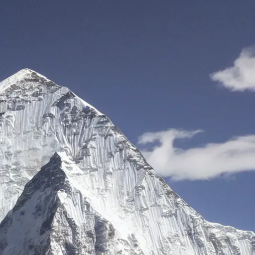 Prompt: A giant moustache on top of mount everest