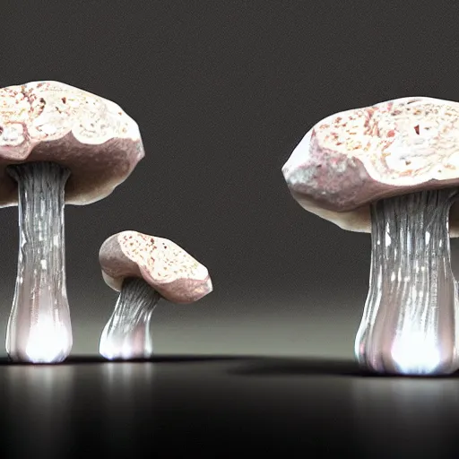 Prompt: a crystal mushroom sharp, jagged, reflective, high detail, unreal engine