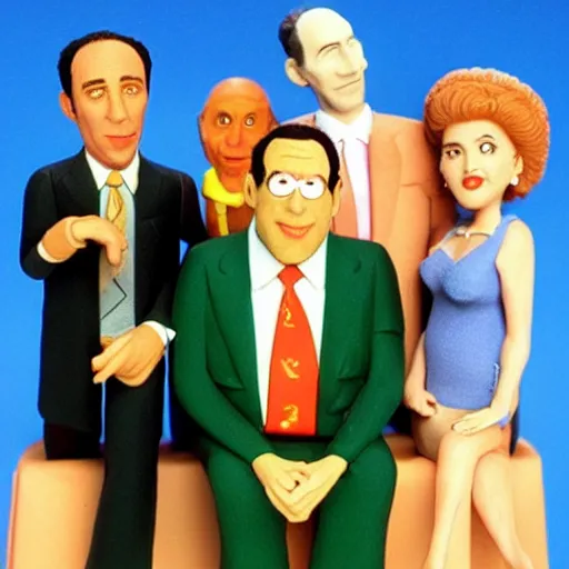 Prompt: “ a claymation still of season 3 of seinfeld ”