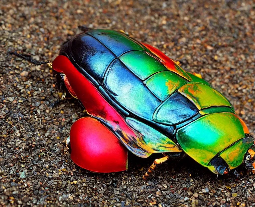 Image similar to a colorful beetle by thomas rousset