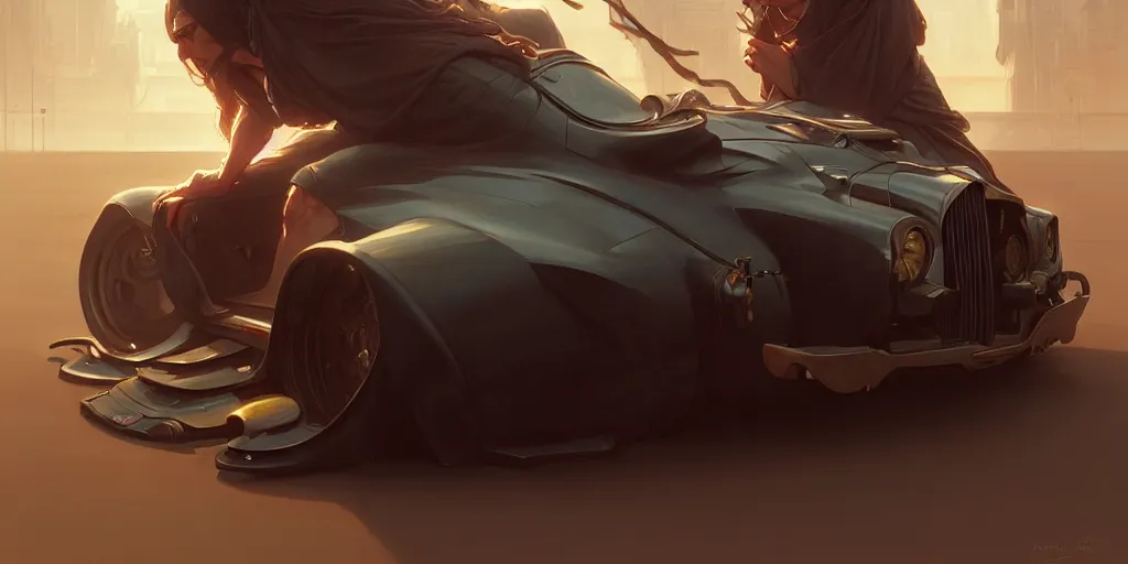 Image similar to the one eyed man likes your car, highly detailed, digital painting, artstation, concept art, matte, sharp focus, illustration, art by artgerm and greg rutkowski and alphonse mucha