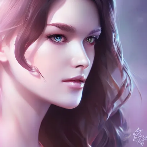 Image similar to a beautiful girl， by Artgerm Lau, hyperdetailed, trending on artstation, trending on deviantart