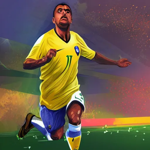 illustration of luis nazario de lima, brazil national | Stable ...