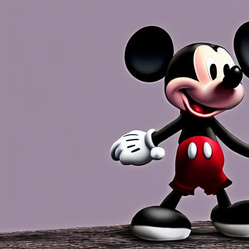 Prompt: Mickey mouse × dark souls