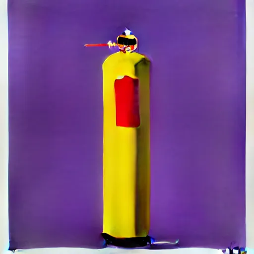 Image similar to propane cylinder by shusei nagaoka, kaws, david rudnick, airbrush on canvas, pastell colours, cell shaded, 8 k