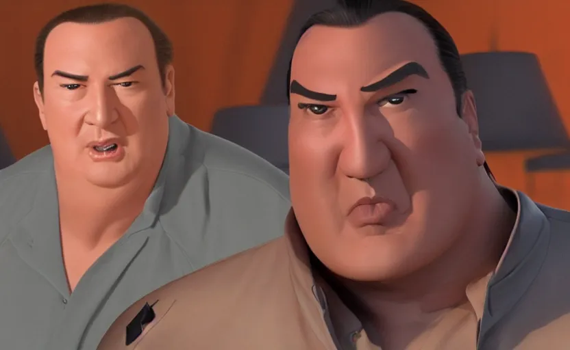 Prompt: steven seagal in The Incredibles