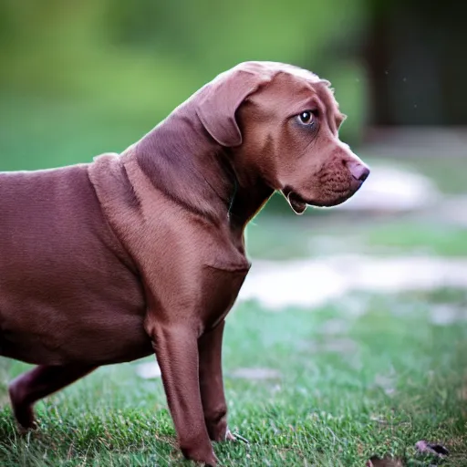 Image similar to brown pitbull with angel wings in heaven