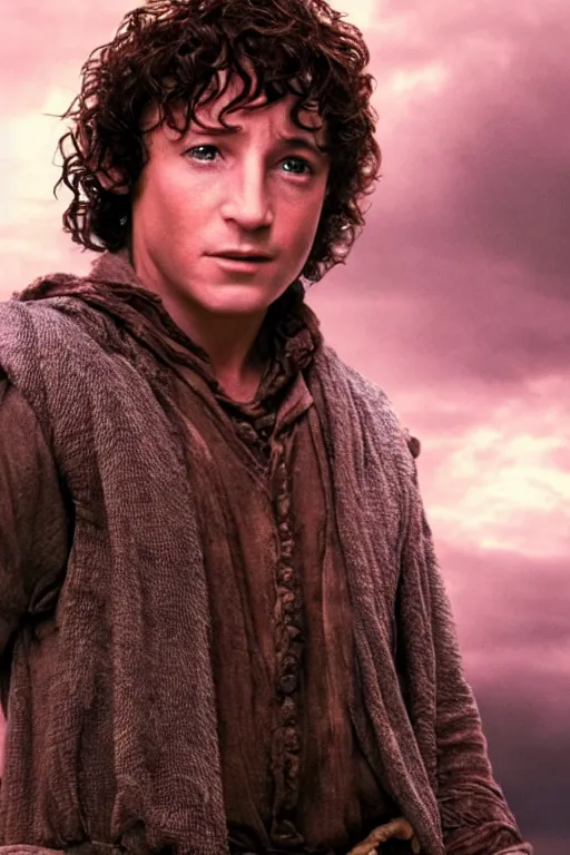 Prompt: film still of bruce springsteen as frodo baggins in lord of the rings movie, glamour pose, dramatic lighting, octane, volumetric lighting, 8 k