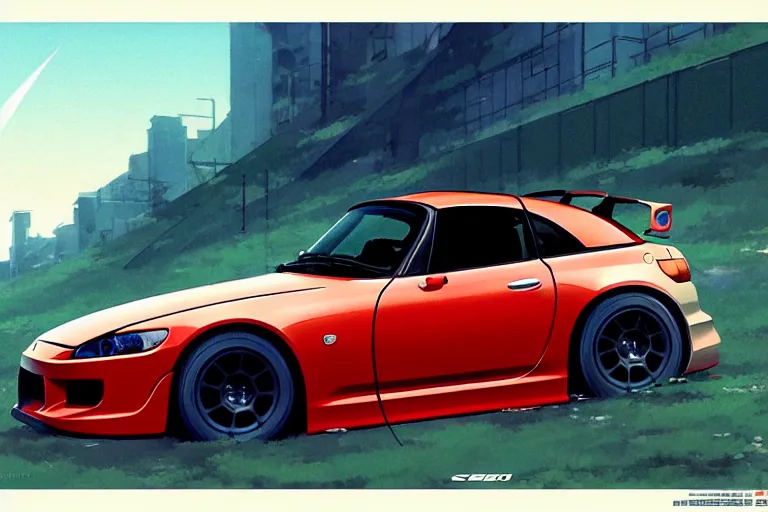 Prompt: honda s 2 0 0 0 e kei van, painted by greg rutkowski makoto shinkai takashi takeuchi studio ghibli, akihiko yoshida 2 0 0 1 space odyssey