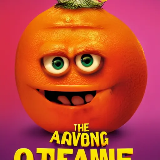 Image similar to the annoying orange movie poster