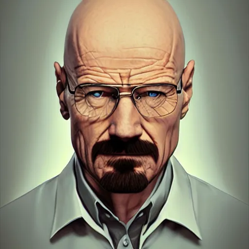 Image similar to Walter White by Gabriel Soares, rendered in V-Ray, trending on ArtStation, anime,