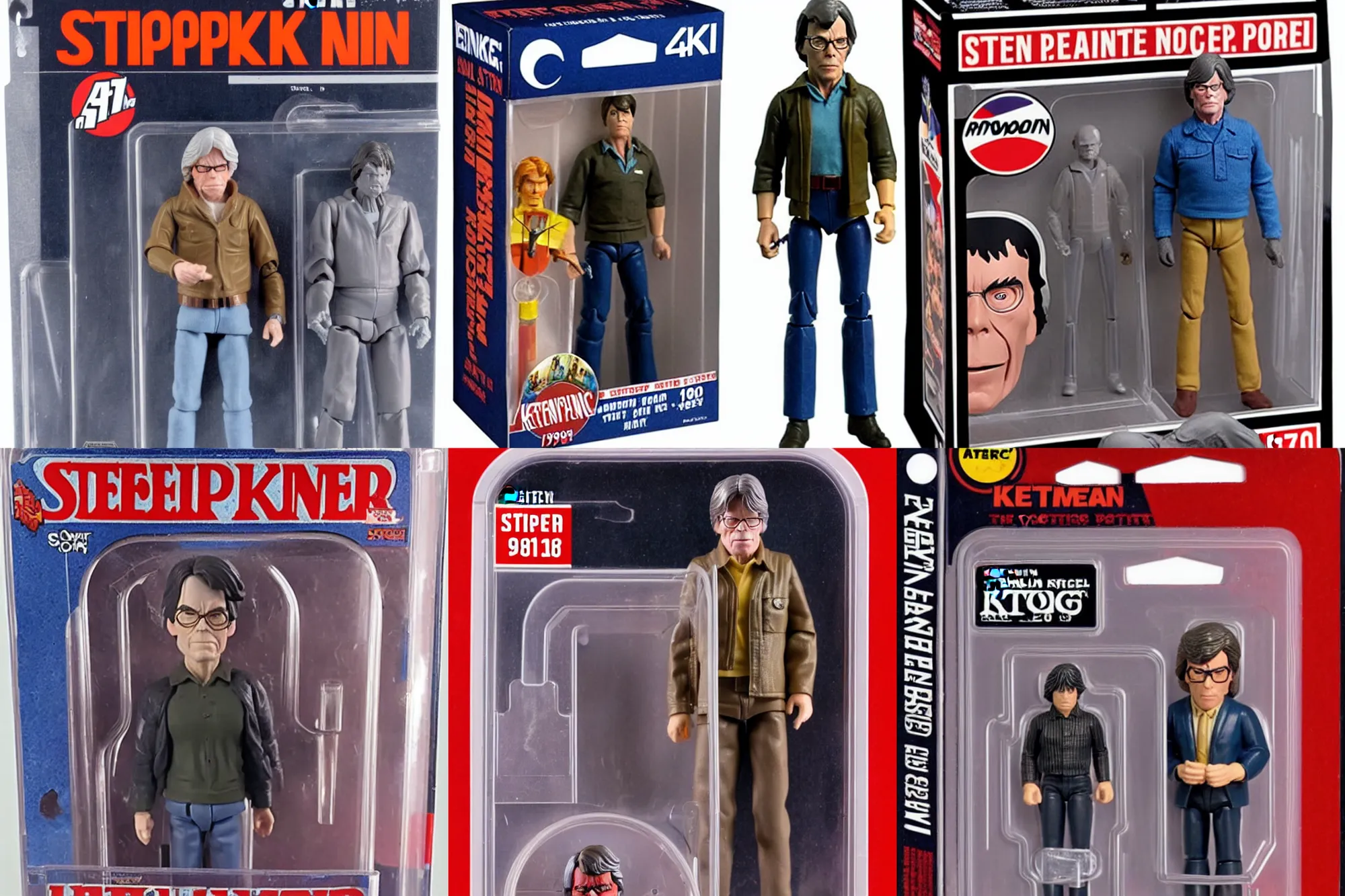 Prompt: Stephen King as a 1980's Kenner style action figure, 5 points of articulation, full body, 4k, highly detailed