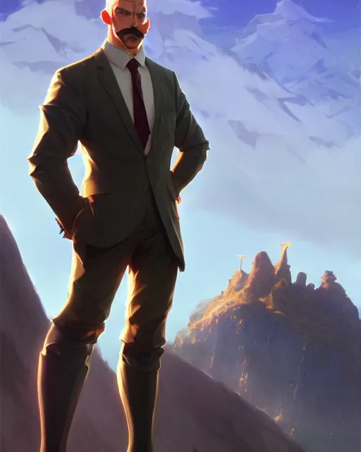 Prompt: gigachad luigi wearing a suit in the mountain, fantasy character portrait, ultra realistic, anime key visual like saitama, full body concept art like ernest khalimov, intricate details, highly detailed by greg rutkowski, ilya kuvshinov, gaston bussiere, craig mullins, simon bisley