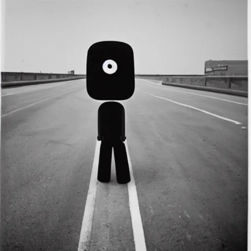 Image similar to a portrait ofMarvin the paranoid android the hitchhiker guide to the galaxy, photorealistic, by Garry Winogrand