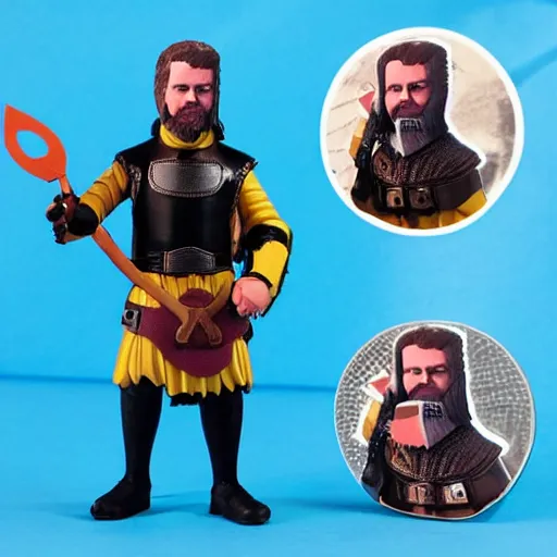 Image similar to nicola sturgeon cosplay robert the bruce, stop motion vinyl action figure, plastic, toy, butcher billy style