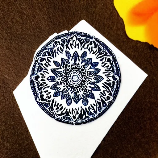 Prompt: mandala stamp