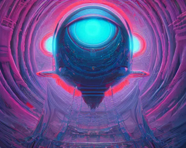 Image similar to portrait of mystic giant eye, intricate abstract. intricate artwork, by tooth wu, wlop, beeple, dan mumford. concept art, octane render, trending on artstation, greg rutkowski very coherent symmetrical artwork. cinematic, key art, hyper realism, high detail, 8 k, iridescent accents