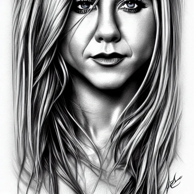 Image similar to aniston, chrome, stamp, highly detailed, 4 k, hdr, smooth, sharp focus, high resolution, award - winning photo, artgerm, photorealistic