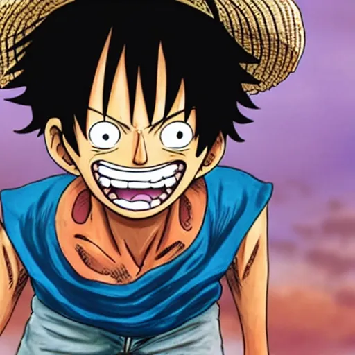 Prompt: a realistic photo of Luffy,