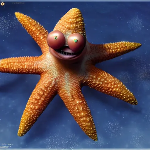 Image similar to photo realistic Patrick Star