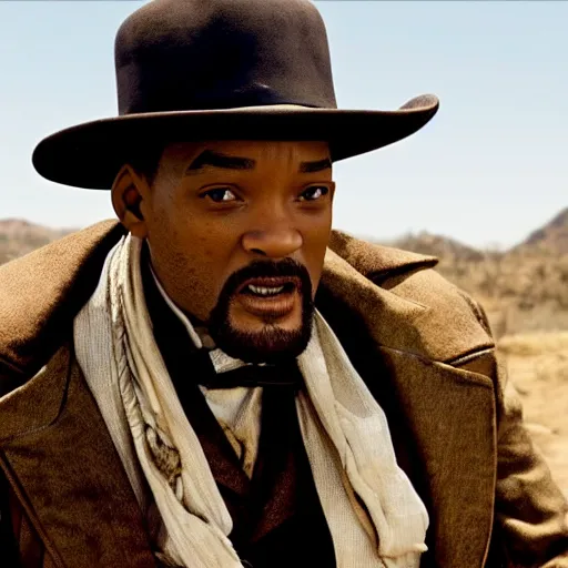 Prompt: will smith in the movie django unchained